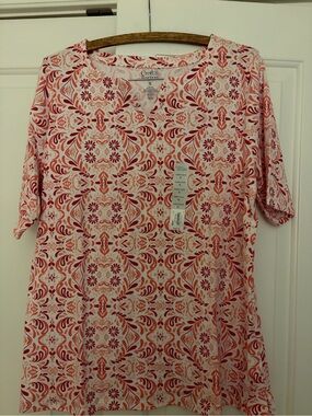 croft & barrow  Short-Sleeve Top NWT size XL